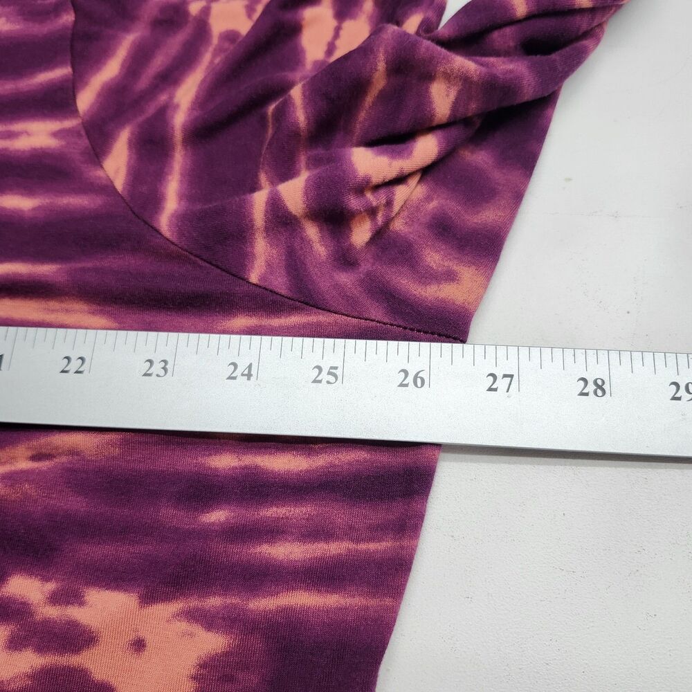 Terra and Sky Baby Doll Dress Womens 3X Tie Dye Purple Coral Keyhole Back Casual - Picture 7 of 9